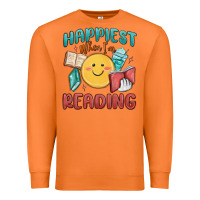 Carrot happiest when i'm reading Premium Sweatshirt - MaliasSmallBusiness