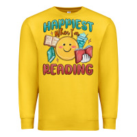 Lemon happiest when i'm reading Premium Sweatshirt - MaliasSmallBusiness