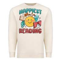 Sandshell happiest when i'm reading Premium Sweatshirt - MaliasSmallBusiness