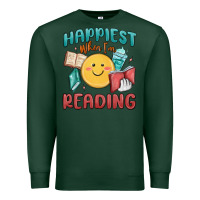 Sports Green happiest when i'm reading Premium Sweatshirt - MaliasSmallBusiness