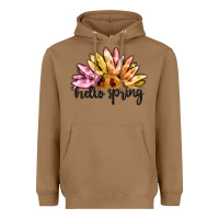 Toasted Coconut hello spring Heavyweight Hoodie - MaliasSmallBusiness