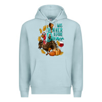 Blue Mist I Was Thinner Before Dinner Turkey Thanksgiving Premium Hoodie - LillyAllenDesigns
