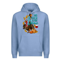 Colony Blue I Was Thinner Before Dinner Turkey Thanksgiving Premium Hoodie - LillyAllenDesigns
