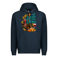 Navy I Was Thinner Before Dinner Turkey Thanksgiving Premium Hoodie - LillyAllenDesigns