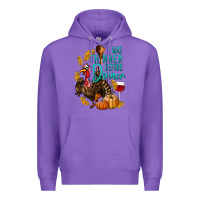 Purple I Was Thinner Before Dinner Turkey Thanksgiving Premium Hoodie - LillyAllenDesigns