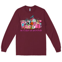 Burgundy western cancer  in october we wear pink coffee cups with ribbons Long Sleeve Tee - AdoDesignShop