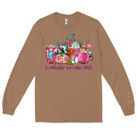 Toasted Coconut western cancer  in october we wear pink coffee cups with ribbons Long Sleeve Tee - AdoDesignShop