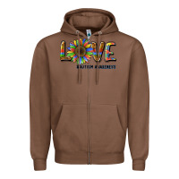 Chestnut love sunflower autism awareness Zipper Hoodie - BarkalooDesign