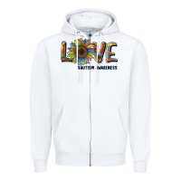Love Sunflower Autism Awareness Zipper Hoodie | Teevron