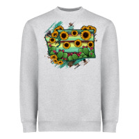 Heather Grey washingTon State Map Heavyweight Sweatshirt - RanaPortraitStore