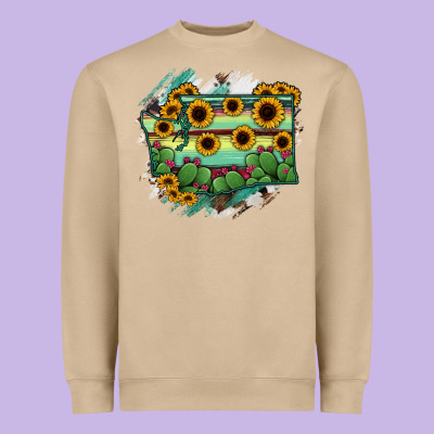 Washington State Map Heavyweight Sweatshirt Designed By Ranaportraitstore