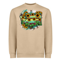 Mushroom washingTon State Map Heavyweight Sweatshirt - RanaPortraitStore