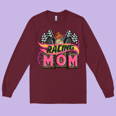 Racing Mom With Racing Oto Equipment Long Sleeve Tee Designed By Adodesignshop