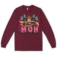 Burgundy racing mom with racing oto equipment Long Sleeve Tee - AdoDesignShop
