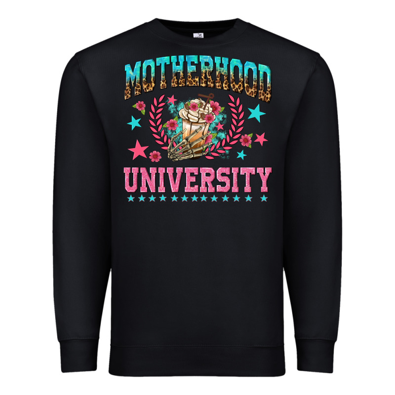 Motherhood University With Coffee Premium Sweatshirt by NancyCooperArtShop | Teevron