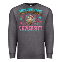 Charcoal Heather motherhood university with coffee Premium Sweatshirt - NancyCooperArtShop