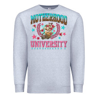 Heather Grey motherhood university with coffee Premium Sweatshirt - NancyCooperArtShop