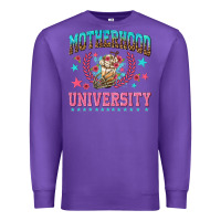 Purple motherhood university with coffee Premium Sweatshirt - NancyCooperArtShop