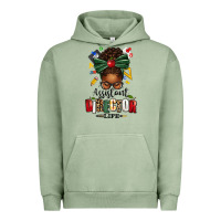 Pigment Oil Green assistant director life afro messy bun Urban Hoodie - texasbilliewilder