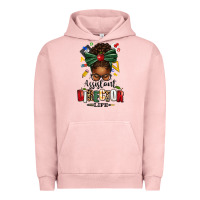 Pigment Salmon assistant director life afro messy bun Urban Hoodie - texasbilliewilder