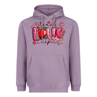 Lavender teach love inspire valentines day Heavyweight Hoodie - MaliasSmallBusiness