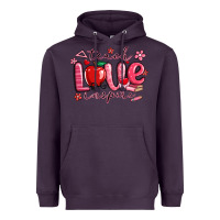 Plum teach love inspire valentines day Heavyweight Hoodie - MaliasSmallBusiness