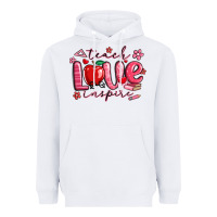 White teach love inspire valentines day Heavyweight Hoodie - MaliasSmallBusiness