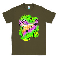 Army Green star halloween patch Classic Tee - BundleAndBundleShop