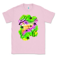 Bubblegum Pink star halloween patch Classic Tee - BundleAndBundleShop