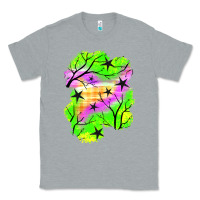 Heather Grey star halloween patch Classic Tee - BundleAndBundleShop