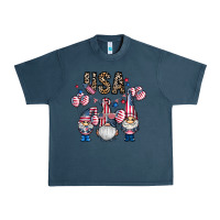 Midnight Navy usa america gnome Urban Heavy Tee - CowhideDigitalArt