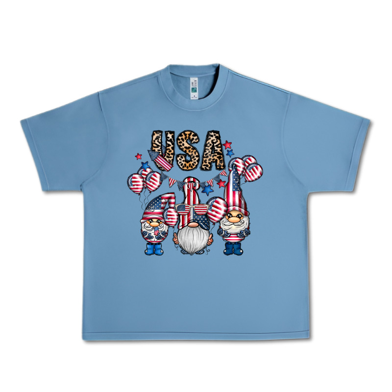 Usa America Gnome Urban Heavy Tee by CowhideDigitalArt | Teevron