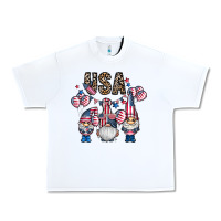White usa america gnome Urban Heavy Tee - CowhideDigitalArt