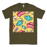 Army Green nurse medicine seamless pattern Classic Tee - BundleAndBundleShop