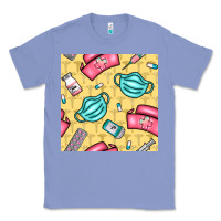 Colony Blue nurse medicine seamless pattern Classic Tee - BundleAndBundleShop