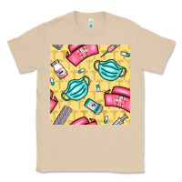 Mushroom nurse medicine seamless pattern Classic Tee - BundleAndBundleShop