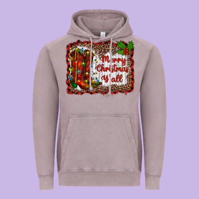 Merry Christmas Yall Vintage Hoodie Designed By Ranaportraitstore