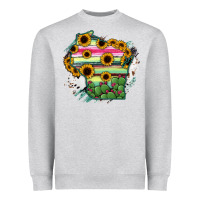 Heather Grey Wisconsin State Map Heavyweight Sweatshirt - RanaPortraitStore