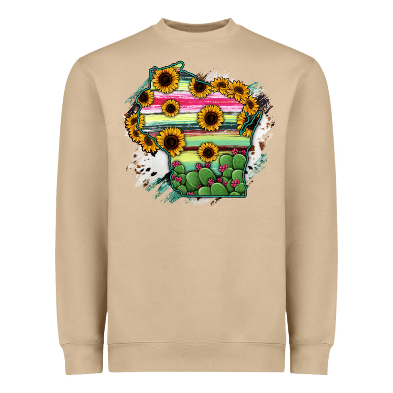 Wisconsin State Map Heavyweight Sweatshirt by RanaPortraitStore | Teevron