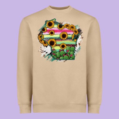 Wisconsin State Map Heavyweight Sweatshirt Designed By Ranaportraitstore