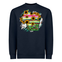 Navy Wisconsin State Map Heavyweight Sweatshirt - RanaPortraitStore