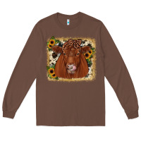 Chestnut red angus cowhide sunflower Long Sleeve Tee - JahusDesignShop