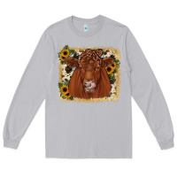 Moon Dust red angus cowhide sunflower Long Sleeve Tee - JahusDesignShop