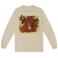 Mushroom red angus cowhide sunflower Long Sleeve Tee - JahusDesignShop