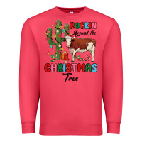 Cardinal rockin around the christmas tree Premium Sweatshirt - MaliasSmallBusiness