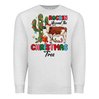 Oatmeal Heather rockin around the christmas tree Premium Sweatshirt - MaliasSmallBusiness