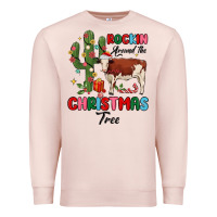 Pale Pink rockin around the christmas tree Premium Sweatshirt - MaliasSmallBusiness