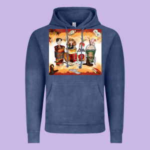 Harry Coffee Cups Vintage Hoodie Designed By Zillion Design Studio