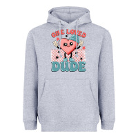 Heather Grey one loved dude Heavyweight Hoodie - MaliasSmallBusiness