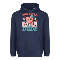 Navy one loved dude Heavyweight Hoodie - MaliasSmallBusiness